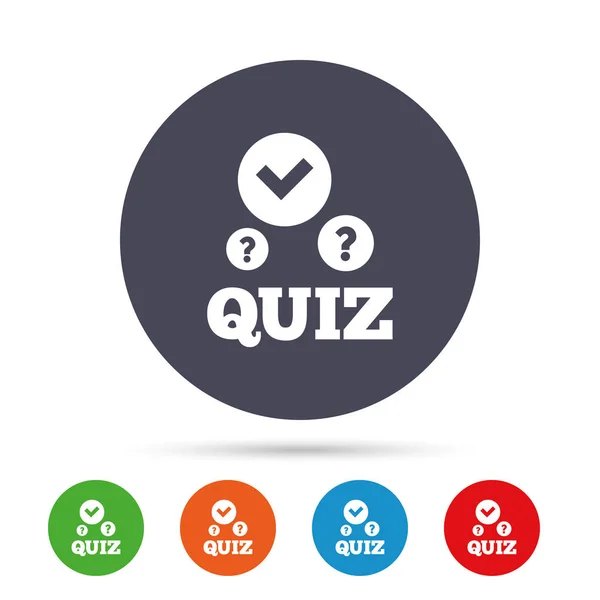 Quiz mit Scheck und Frage — Stockvektor