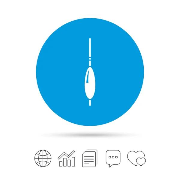 Visserij teken pictogram — Stockvector