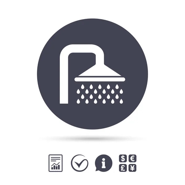 Shower sign icon — Stock Vector