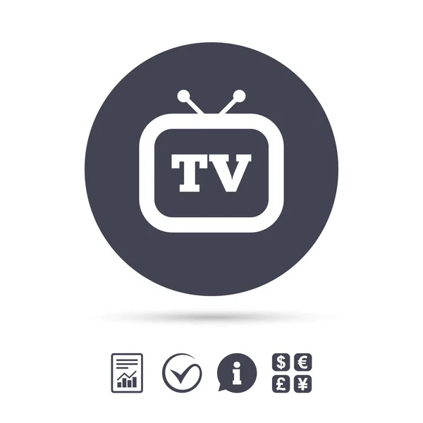 Icono de señal de TV retro . — Vector de stock