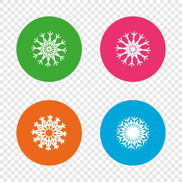 Sneeuwvlokken artistieke pictogrammen — Stockvector