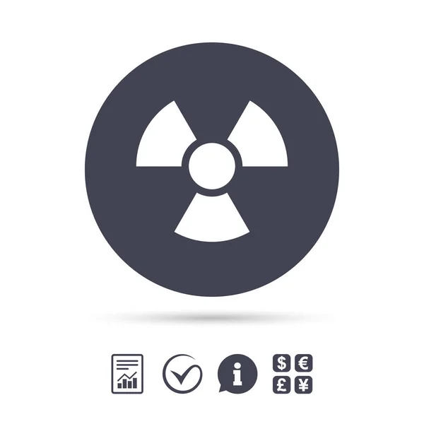 Radiation sign icon. — Stock Vector