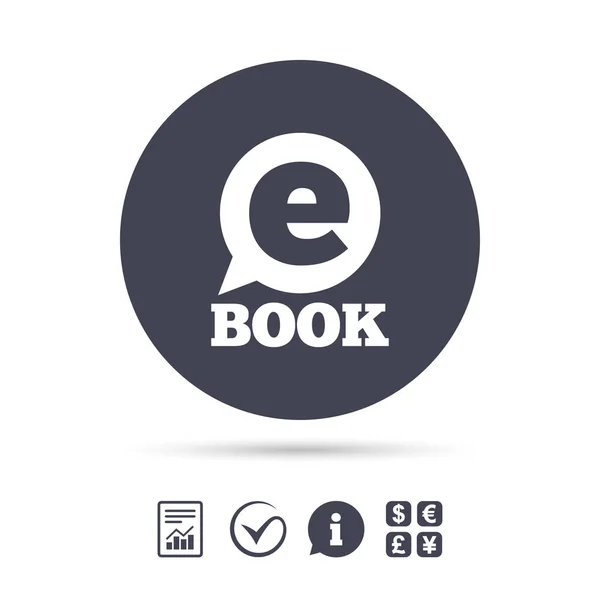 E-Book sign icon — Stock Vector