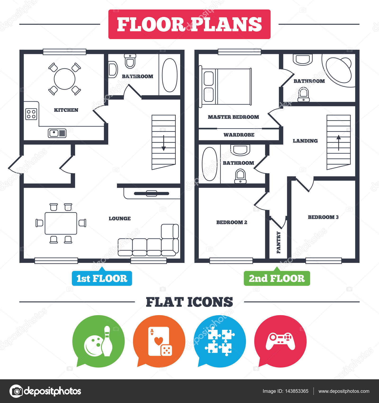 Architecture plan with furniture. — Stock Vector © Blankstock #143853365 Architecture plan with furniture. — Stock Vector © Blankstock #143853365