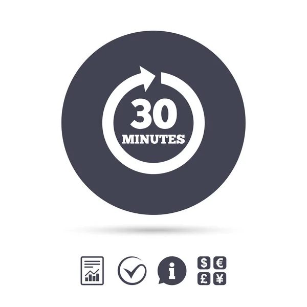 Cada 30 minutos icono — Vector de stock