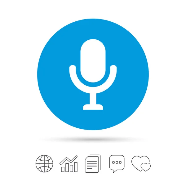 Microphone simple icon — Stock Vector