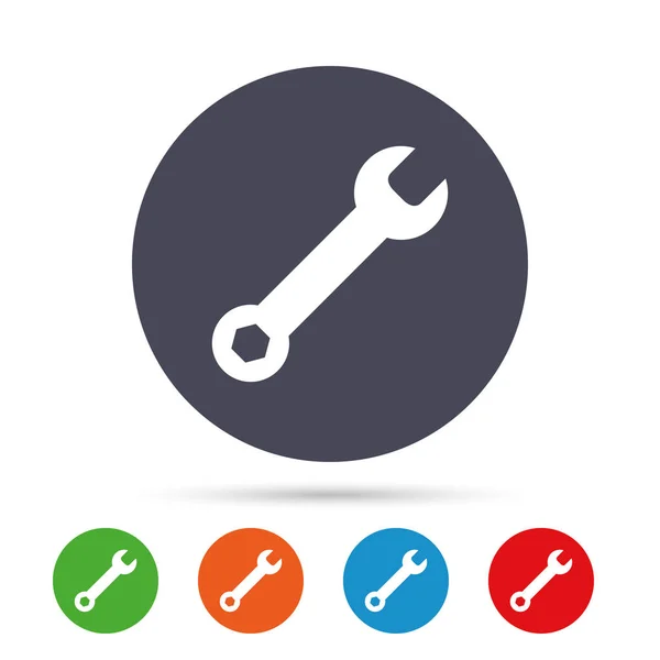 Wrench key sign icon — Stock Vector