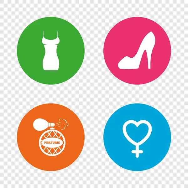 Vrouwen kleding pictogram. — Stockvector