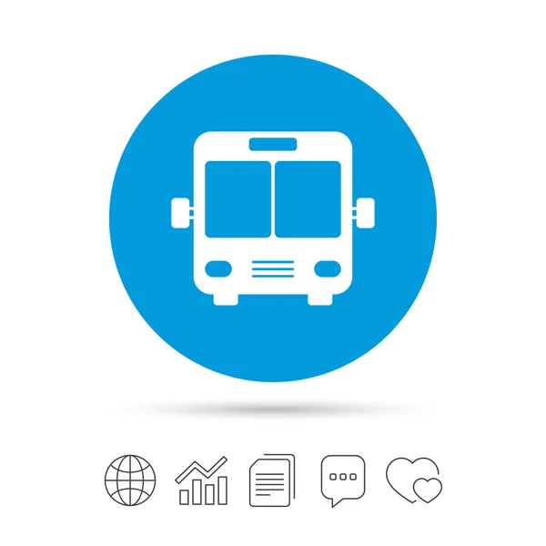 Símbolo dos transportes públicos . —  Vetores de Stock