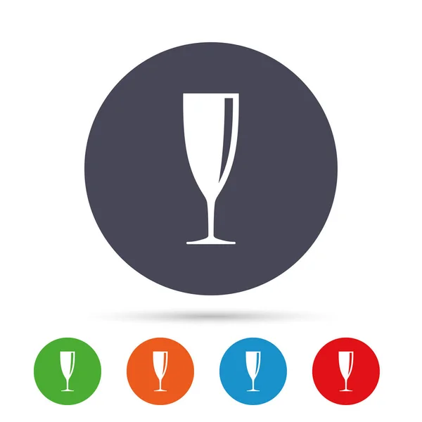 Glas champagne icons set — Stockvector