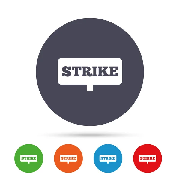 Strike icons set — Stock Vector