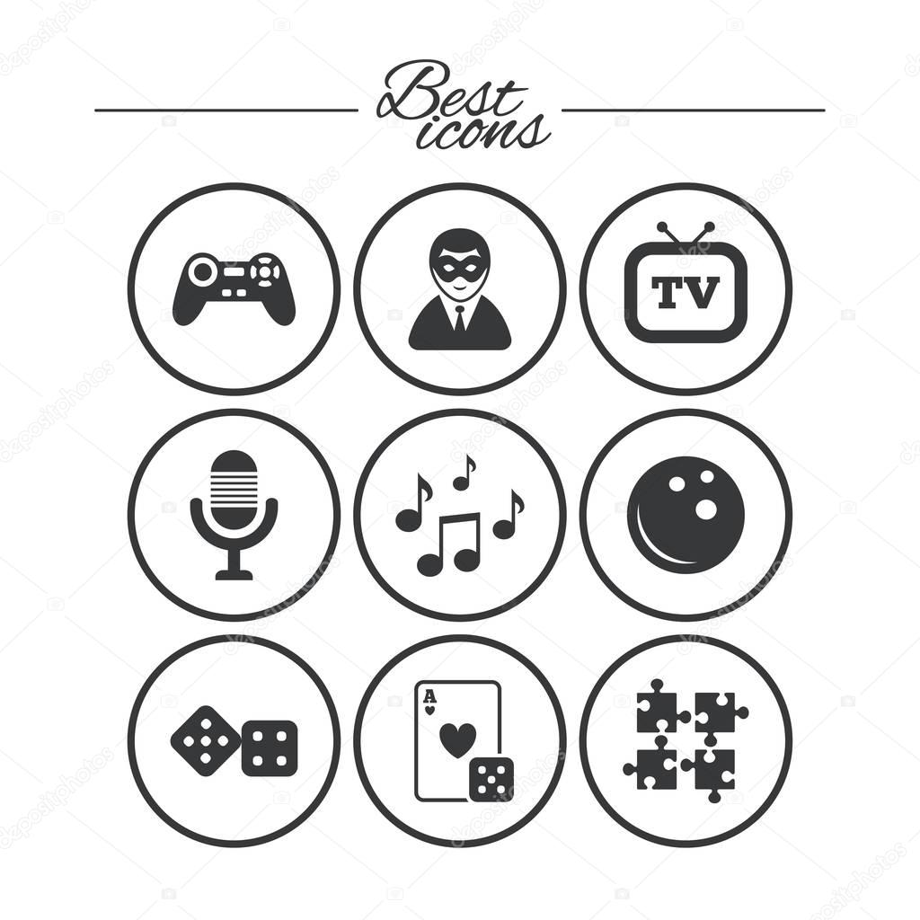 Entertainment icons set