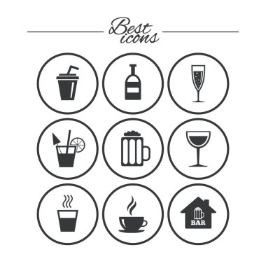 alkol içki Icons set