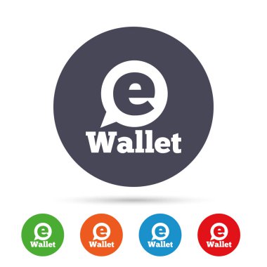 Ewallet işareti simgesi. 