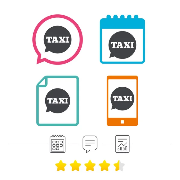 Burbuja de habla taxi — Vector de stock