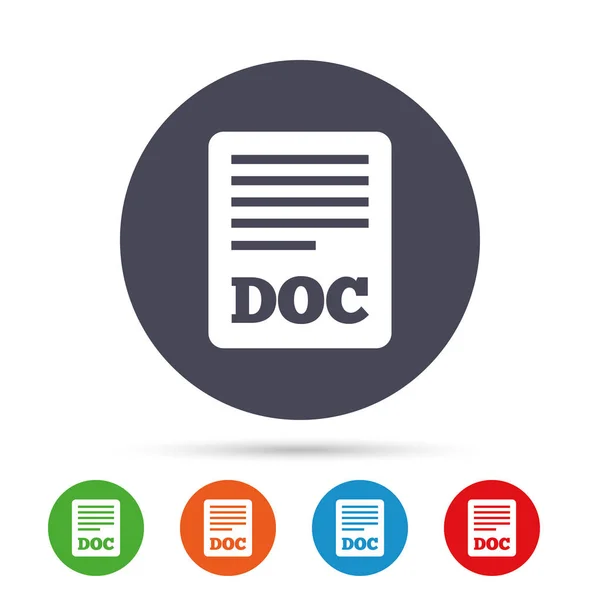 Doc knop downloaden — Stockvector