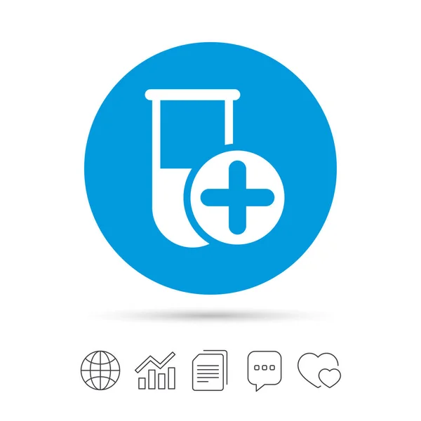 Medische reageerbuis pictogram — Stockvector