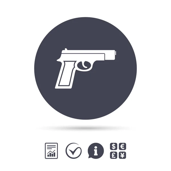 Gun simple icon — Stock Vector