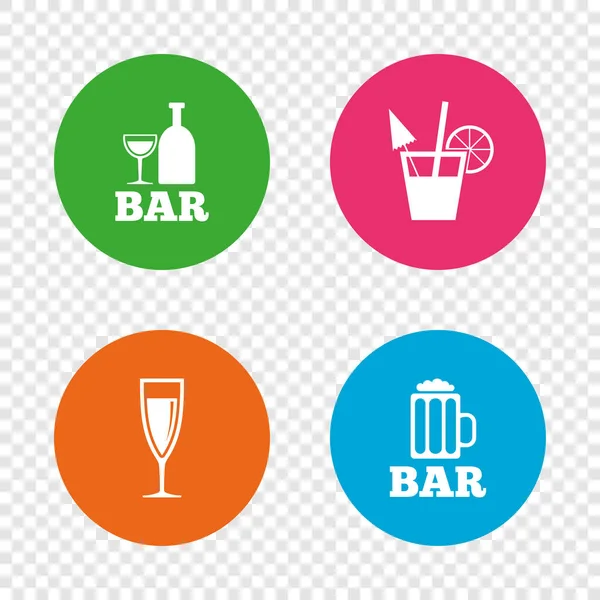 Bar eller Pub ikoner set — Stock vektor