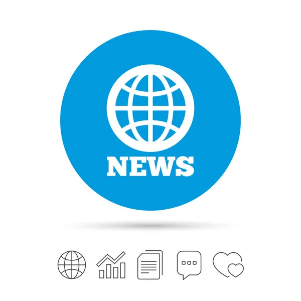 Noticias icono simple — Vector de stock