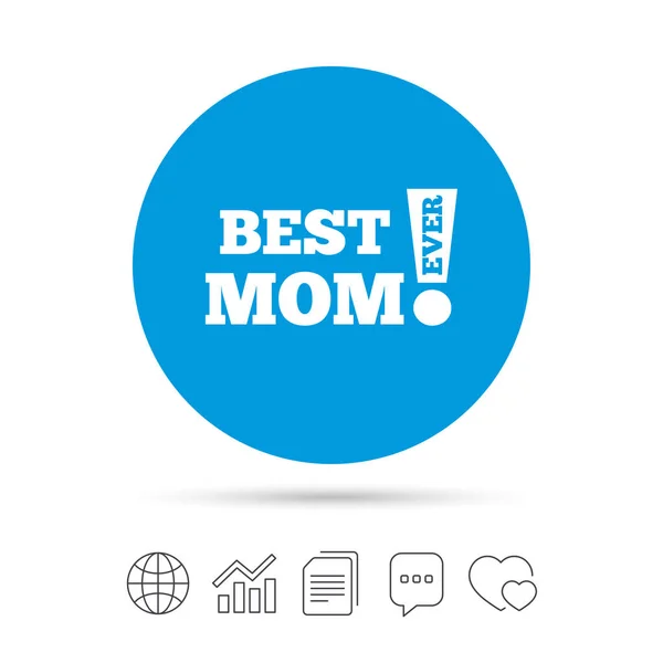 Meilleure maman jamais signer icône . — Image vectorielle