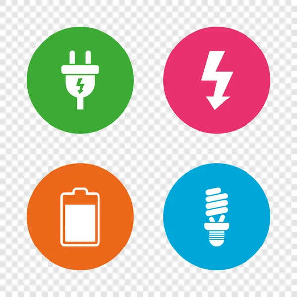 Electric plug icons set — Stock Vector