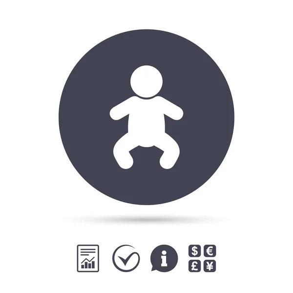 Bebé icono infantil — Archivo Imágenes Vectoriales