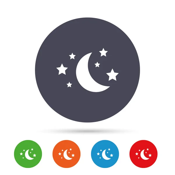 Moon and stars icons set — Stock Vector