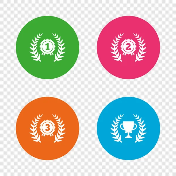 Laurel wreath award icons — Stock Vector