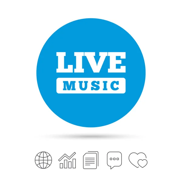 Icono de música en vivo — Vector de stock