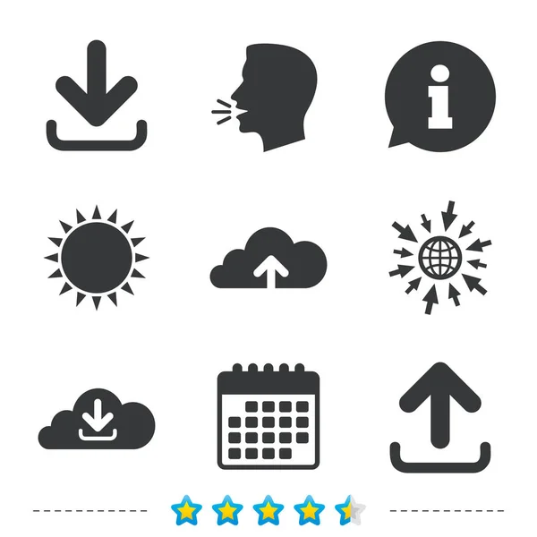 Download now icons set — Stock Vector