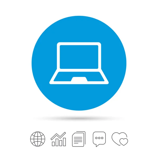 Laptop simple icon — Stock Vector
