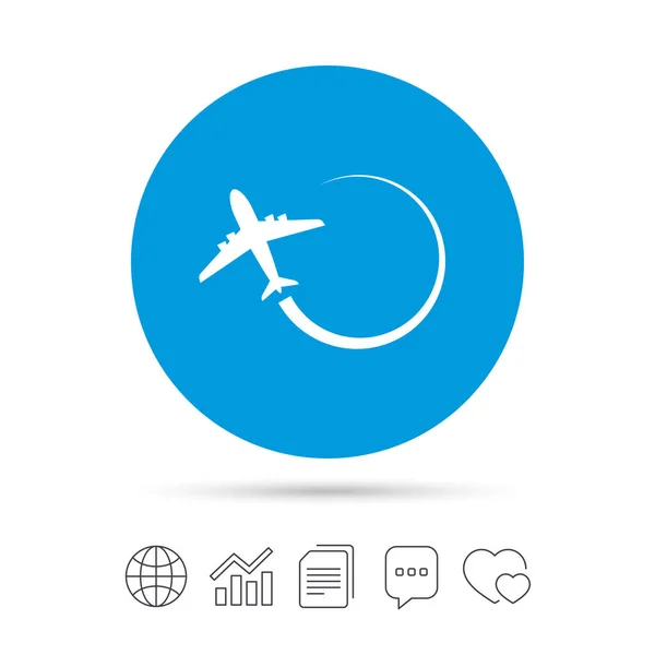 Samolot proste ikona — Wektor stockowy