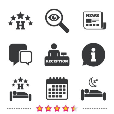 Five stars hotel icons