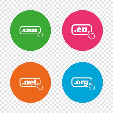 Üst düzey etki alanları Icons set
