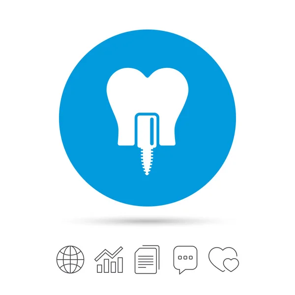 牙种植体图标 — 图库矢量图片