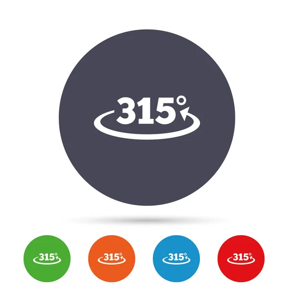 Hoek 315 graden pictogram — Stockvector