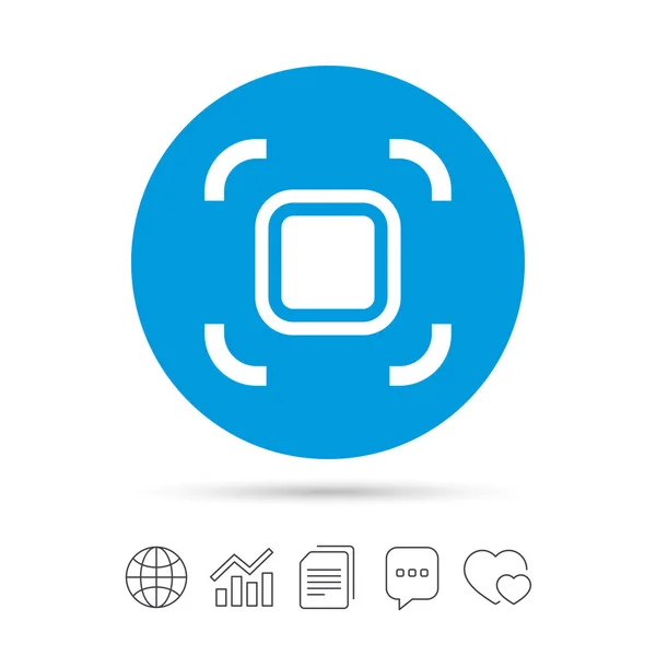 Autofocus zone pictogram — Stockvector