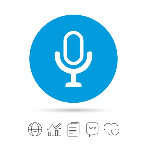 Microphone simple icon — Stock Vector