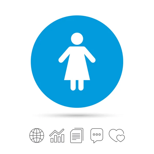 Female sign icon — Stock Vector