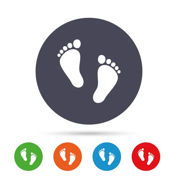 Child pair of footprints icons set — Stock Vector