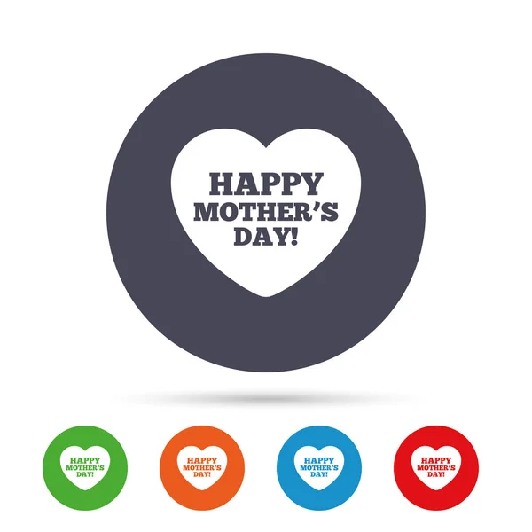 Happy Mother's Day icônes ensemble — Image vectorielle