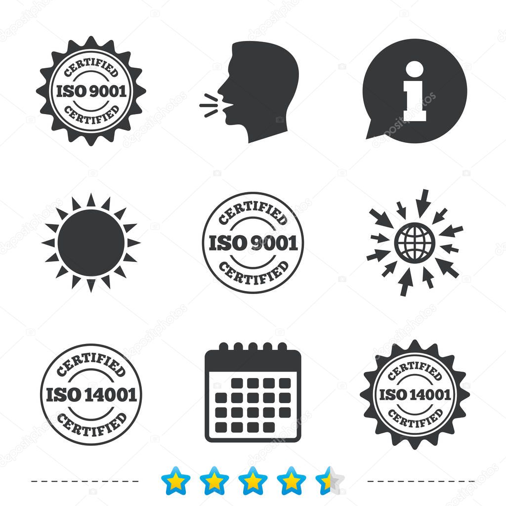 ISO 9001 and 14001 certified icons