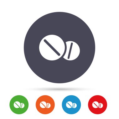 Tıbbi tablet Icons set