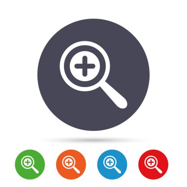 Büyüteç Cam Icons set