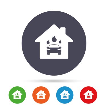 Araba Yıkama Simgeleri Ayarlandı