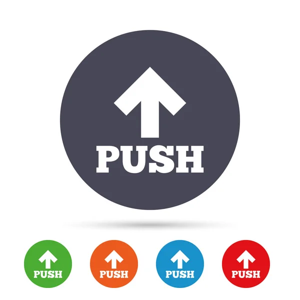Set di icone push — Vettoriale Stock