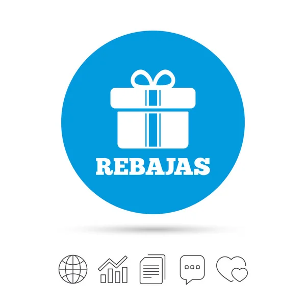Rebajas - знижки у значок Іспанії — стоковий вектор