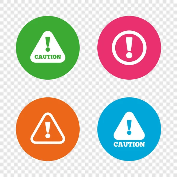 Iconos de precaución establecidos — Vector de stock