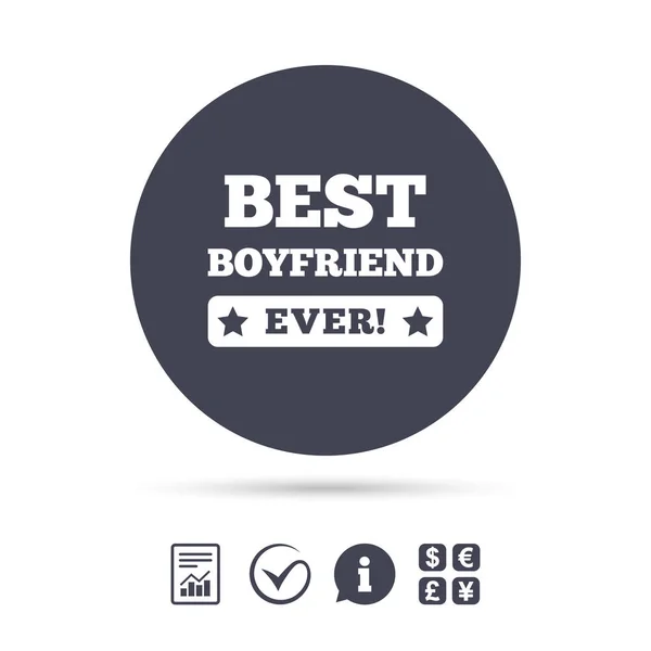 Best boyfriend ever icon — Stock Vector